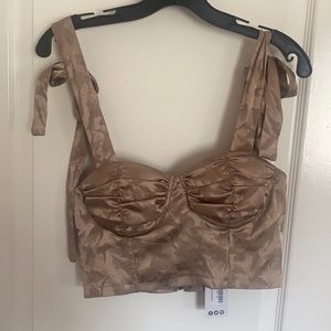 Boohoo crop top with padding.